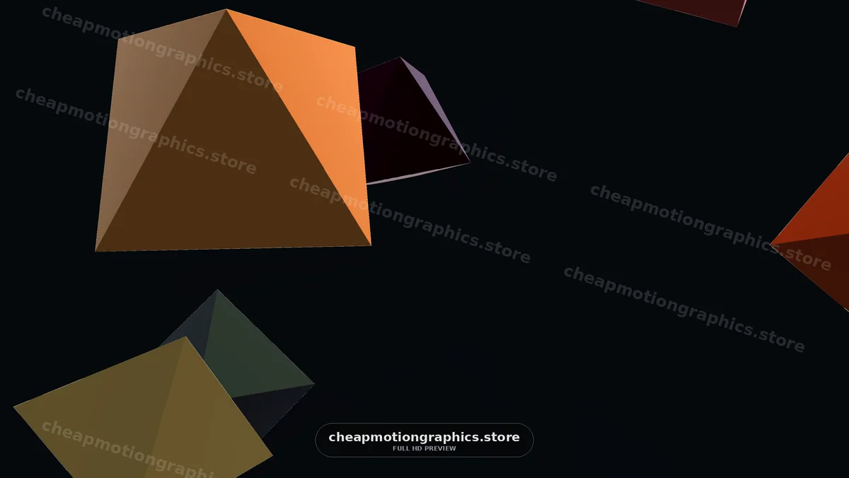 Abstract Floating Geometric Shapes