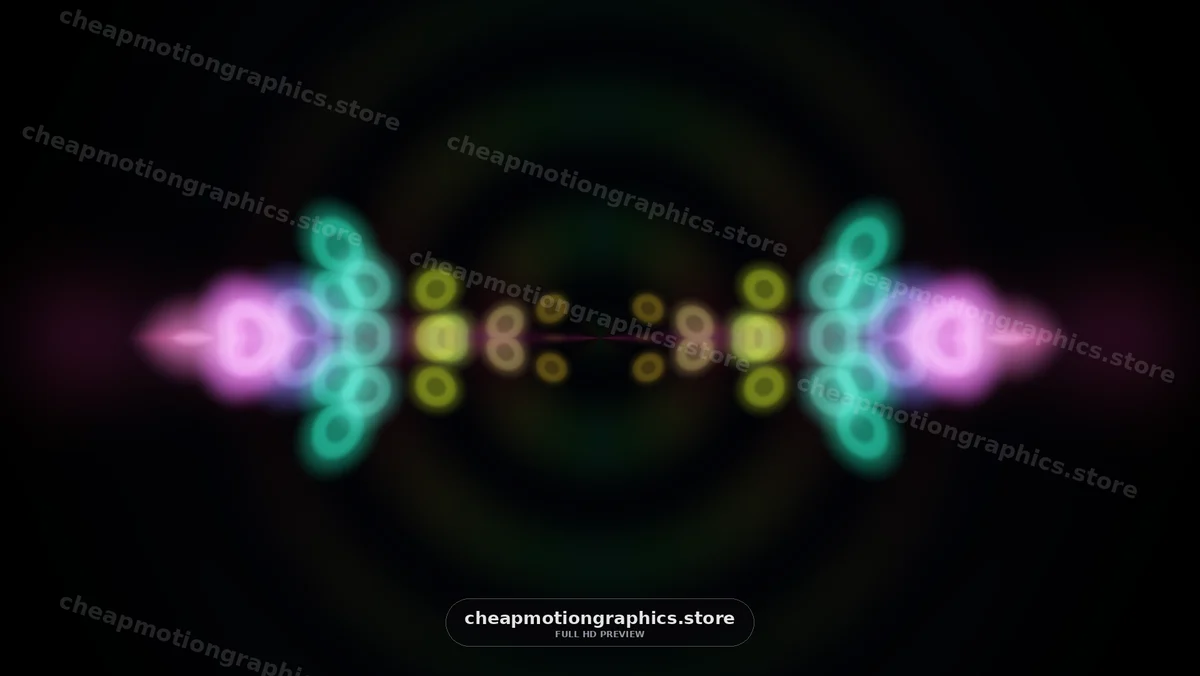 Abstract Symmetrical Neon Light Pattern