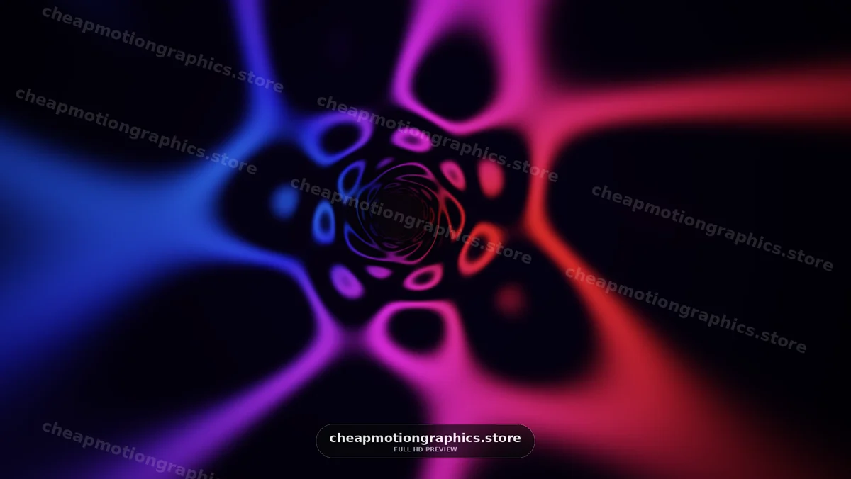 Dynamic motion graphic in swirling pink and blue light