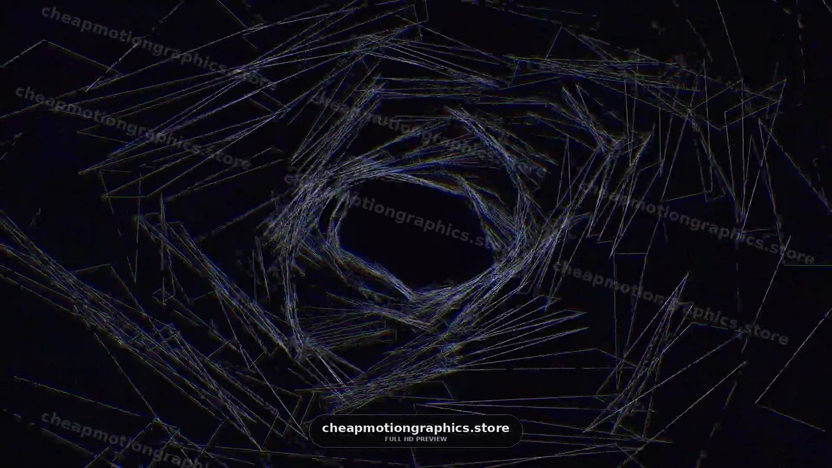 Abstract Neon Geometric Lines on Black