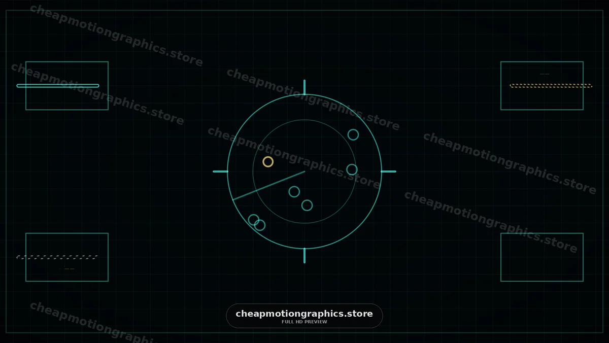 Abstract design with circles and lines on a dark background