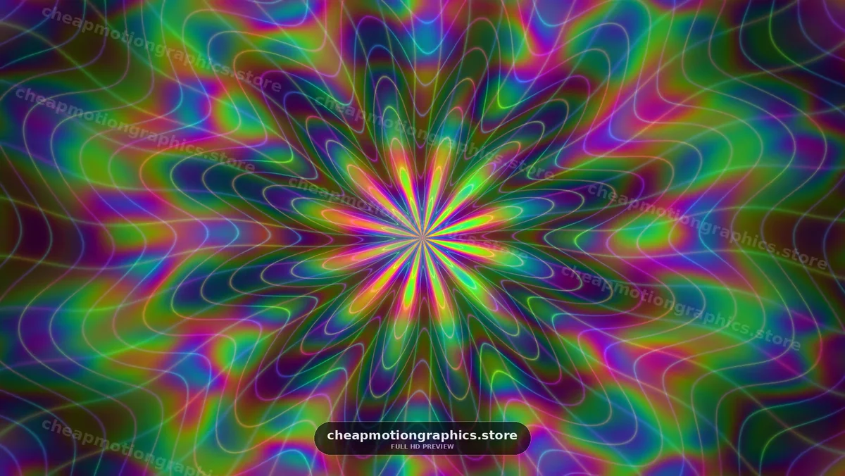 Colorful Abstract Radial Light Pattern