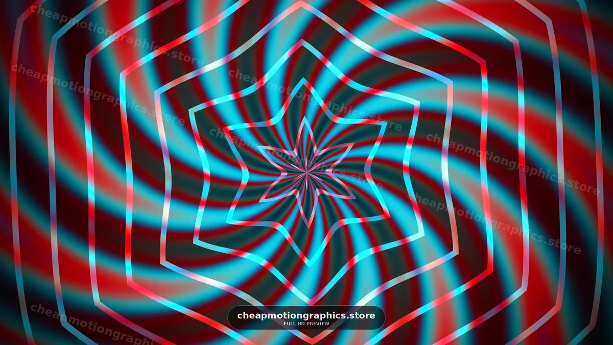 Spiraling pattern with vibrant colors and motion effect