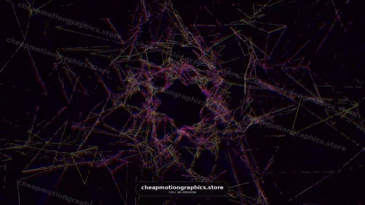 Abstract Multicolor Geometric Lines on Black