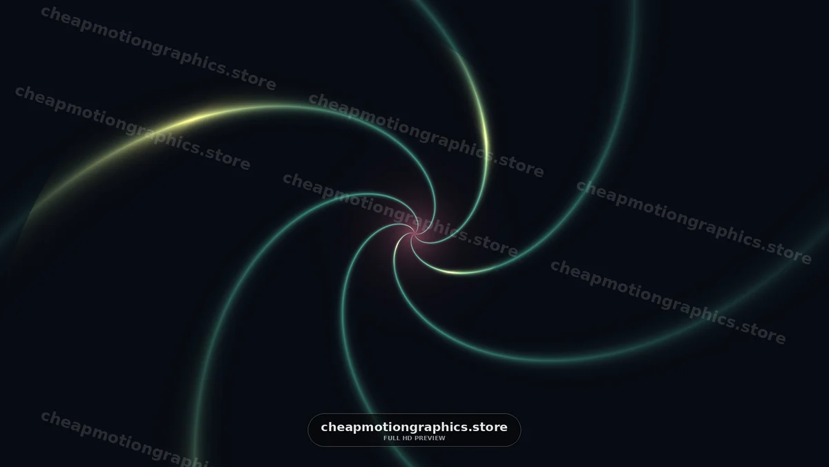 Glowing Teal Spiral Light Trails