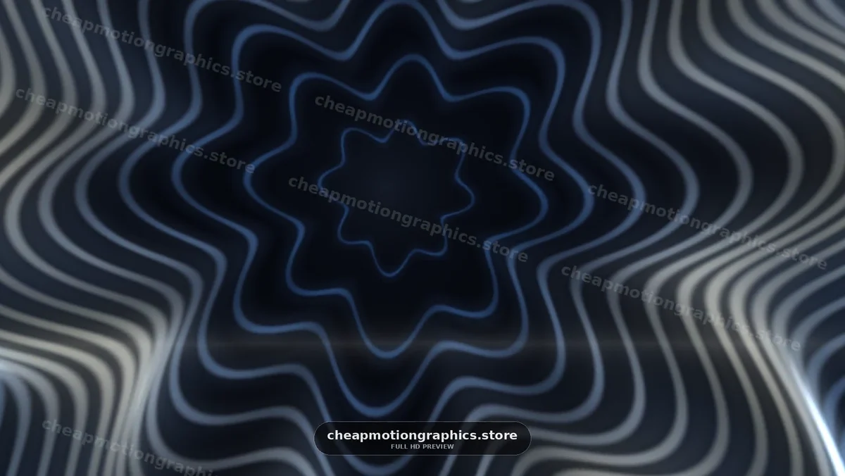 Abstract Blue and White Wavy Line Pattern