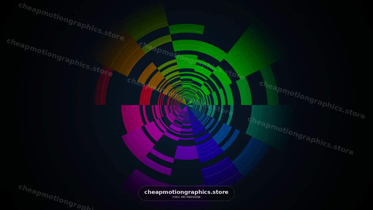 Colorful Concentric Circular Abstract Animation