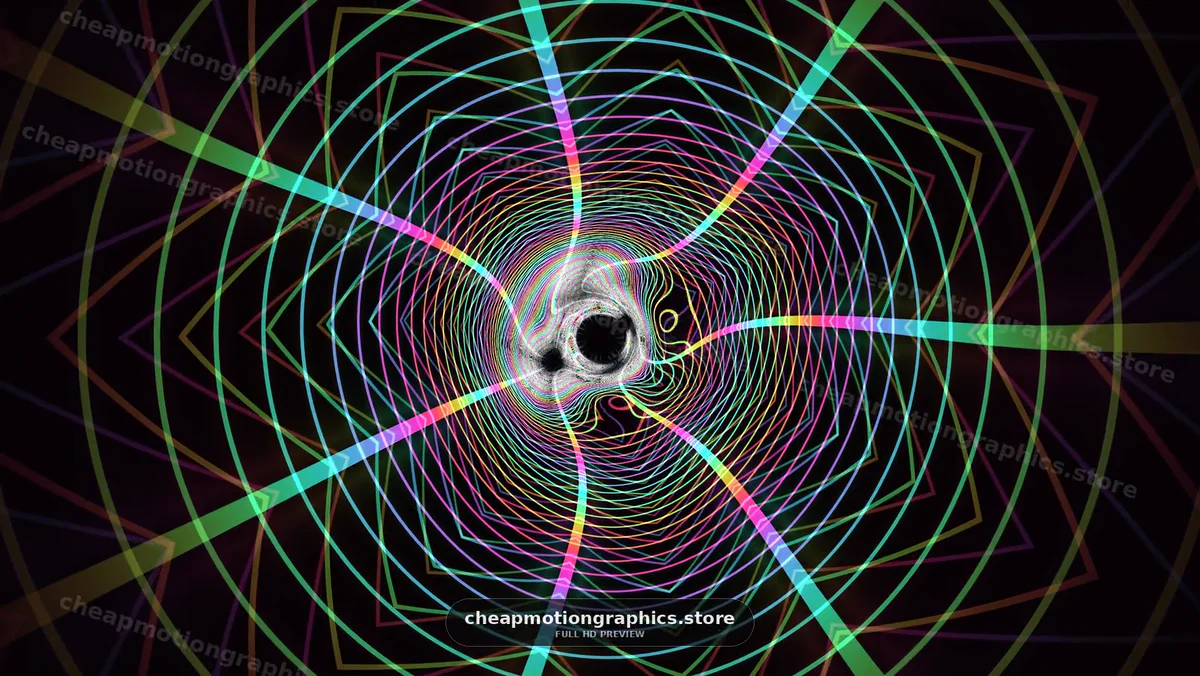 Colorful Geometric Spiral Tunnel Animation