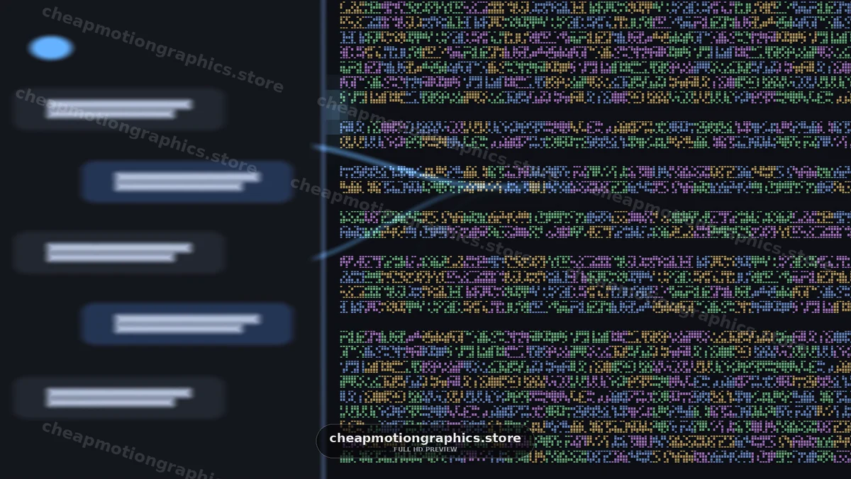 Abstract Digital Code Interface Animation