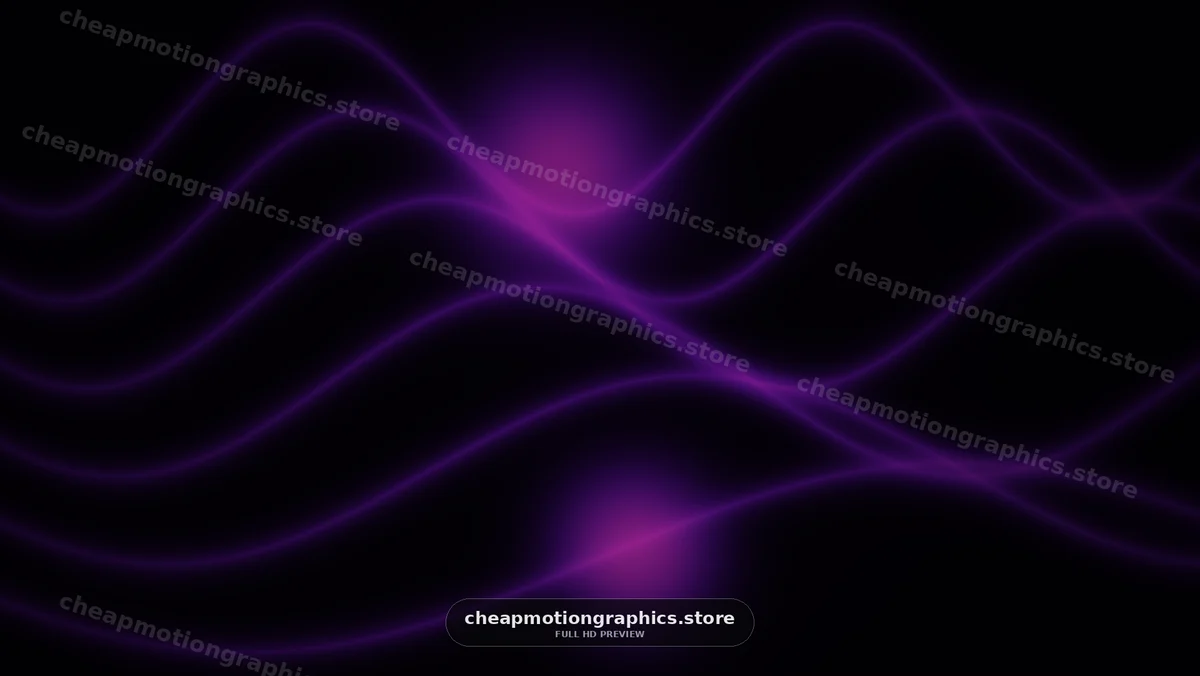Abstract Purple Waves on Black Background