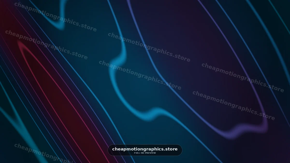 Abstract Flowing Neon Curves in Warm Colors