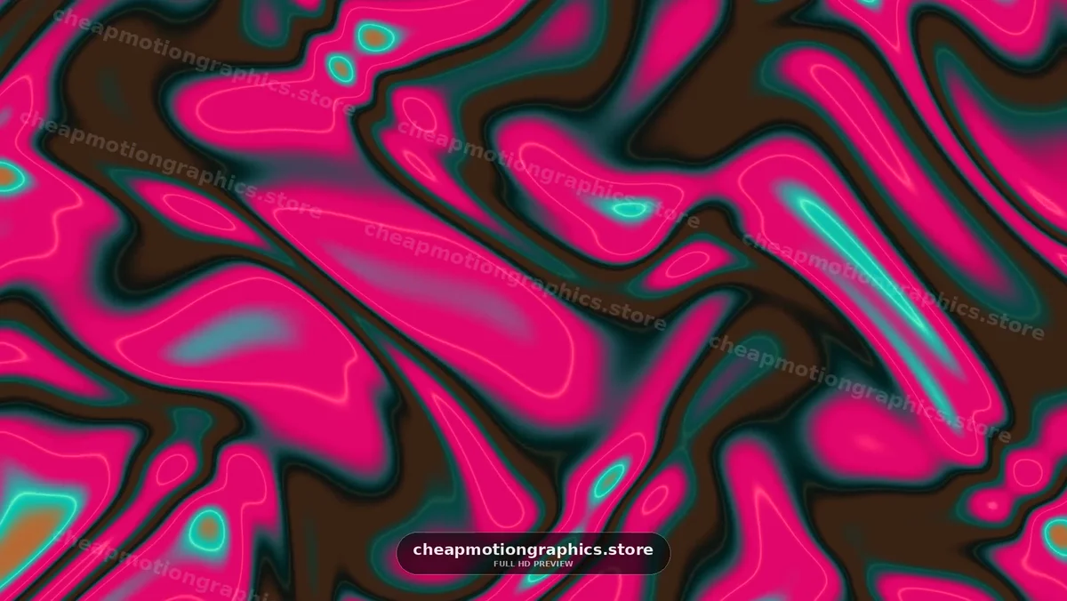 Abstract Neon Pink and Cyan Fluid Waves