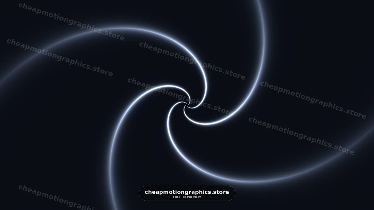Glowing White Spiral Lines on Dark Background