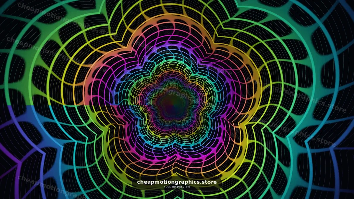 Colorful abstract spiral design with intricate patterns and shapes