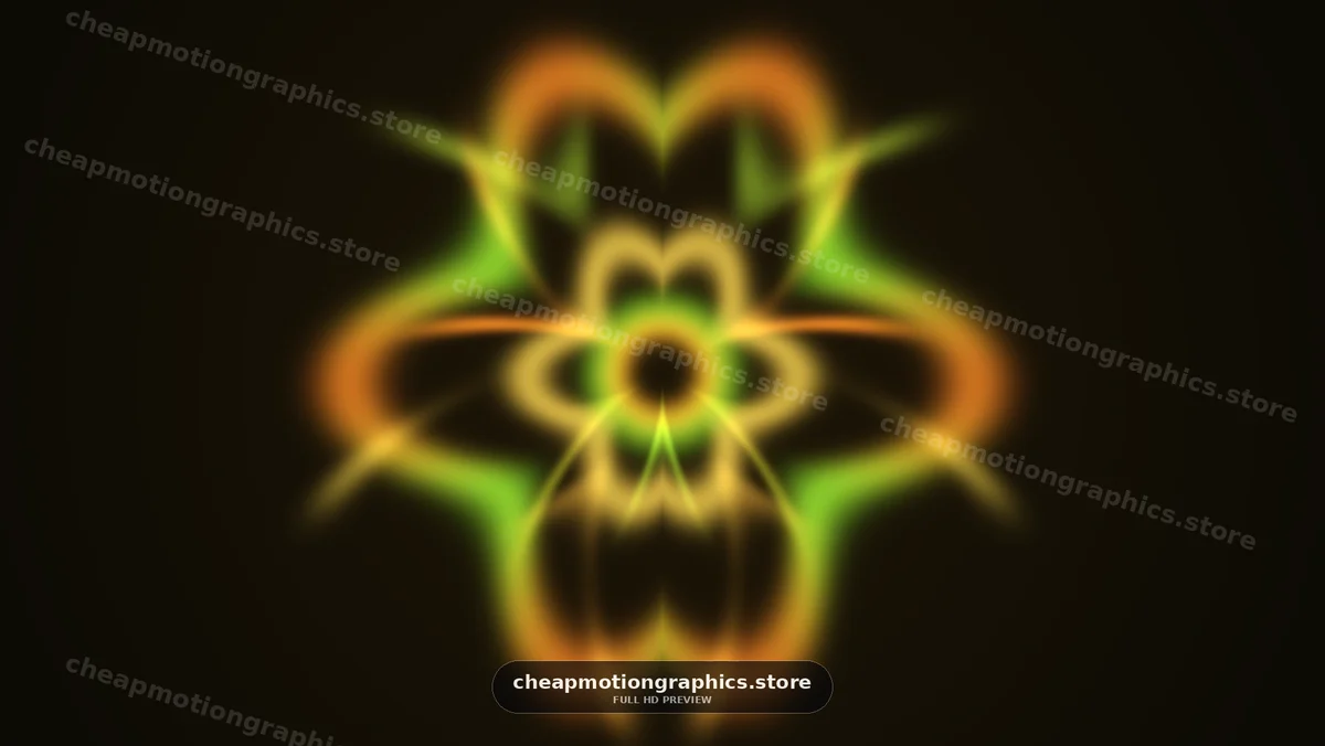Abstract Glowing Orange and Green Light Pattern