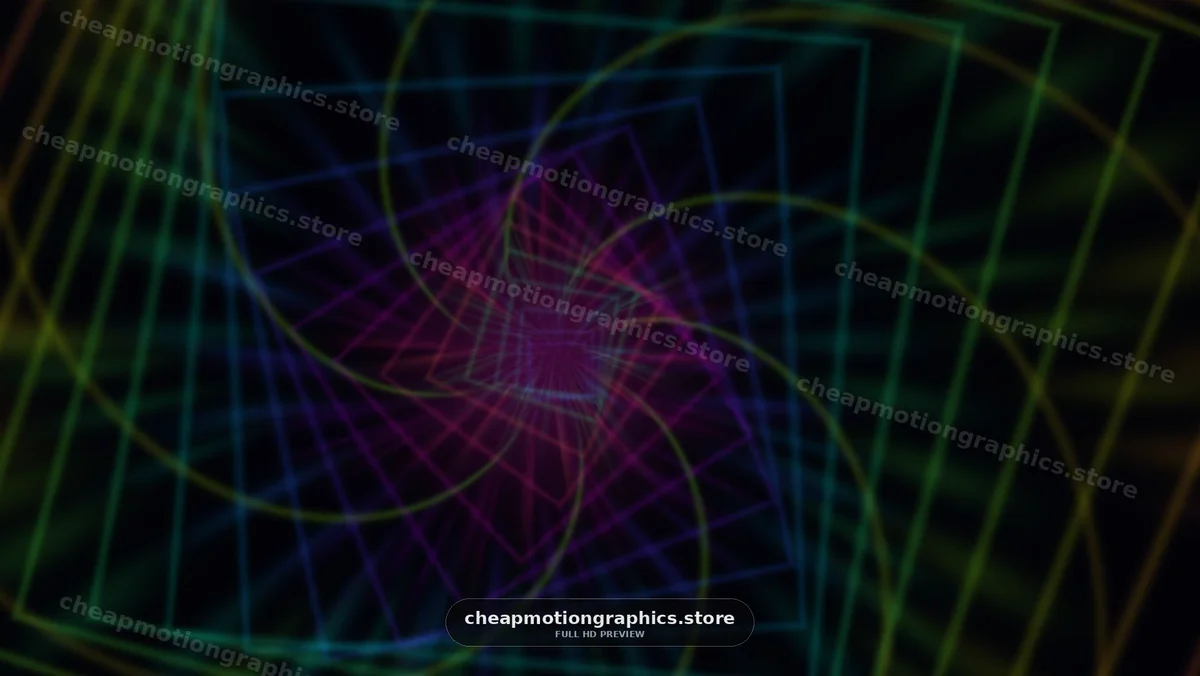 Colorful Geometric Tunnel Animation