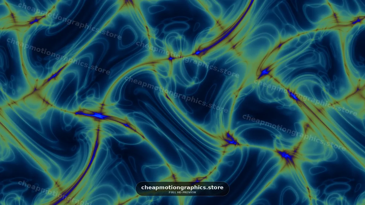 Abstract Blue Green Fractal Pattern
