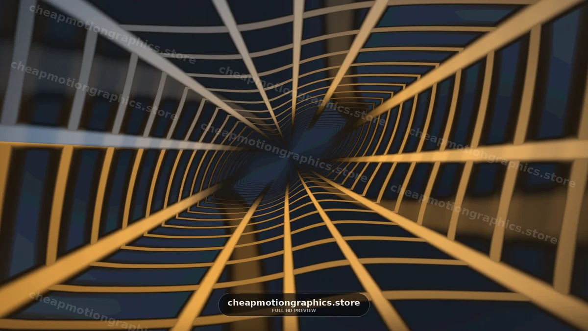 Abstract Tunnel of Geometric Light