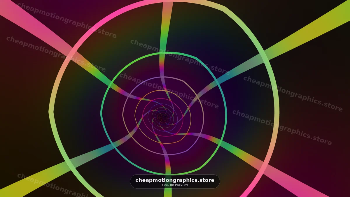 Colorful Abstract Spiral Rings