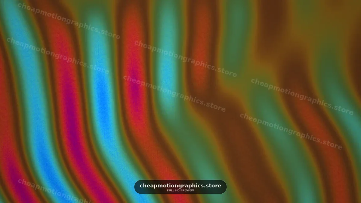 Abstract Flowing Blue Orange and Green Waves