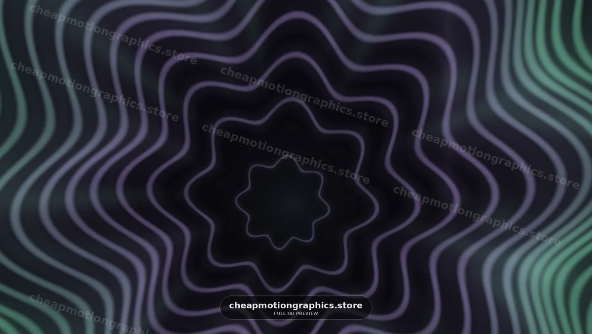 Abstract Purple and Green Wavy Line Pattern