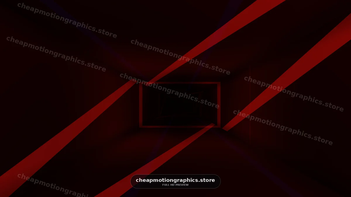 Dark Red Geometric Tunnel Animation