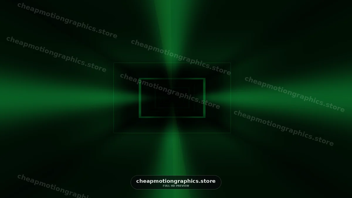 Abstract Green Tunnel with Geometric Frames
