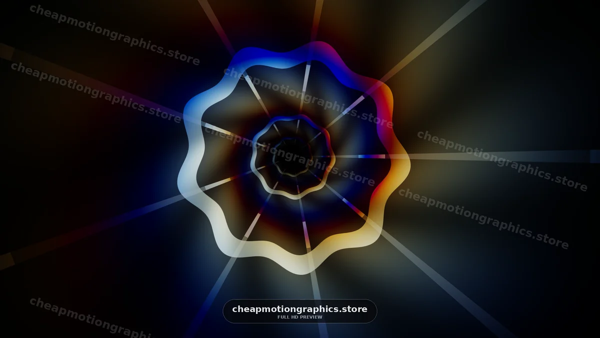 Colorful Abstract Radial Wave Pattern