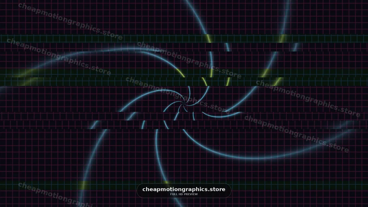 Visual effect of swirling lines and grids in motion