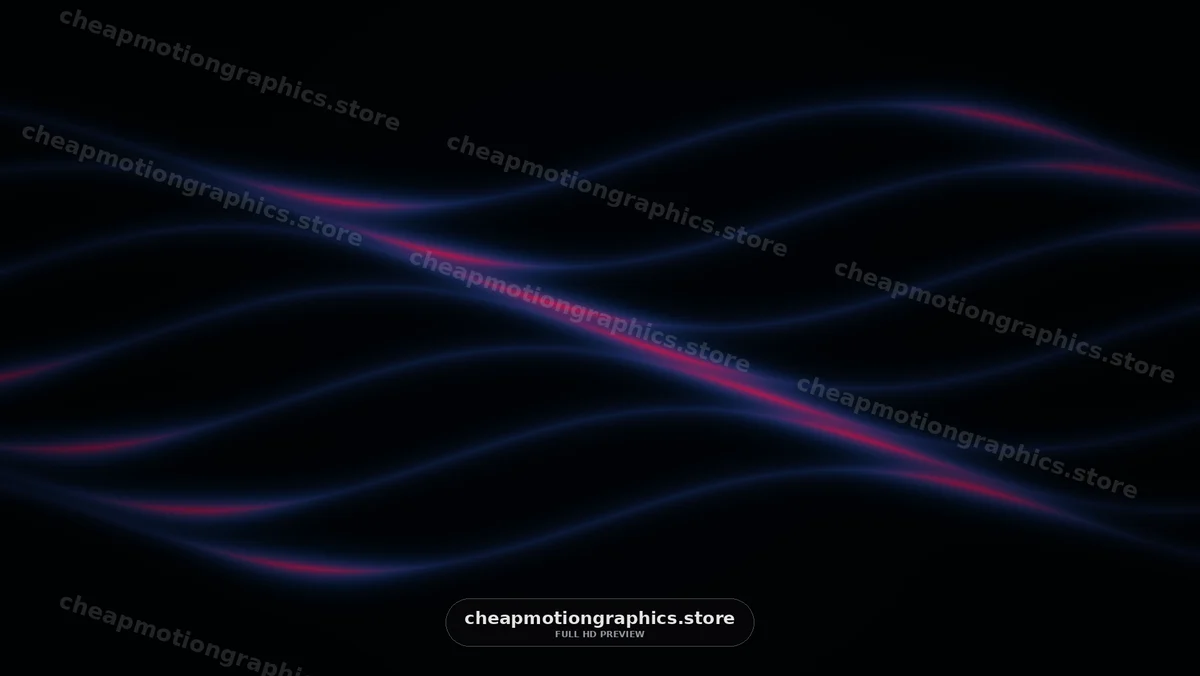 Glowing Blue and Pink Waves on Black