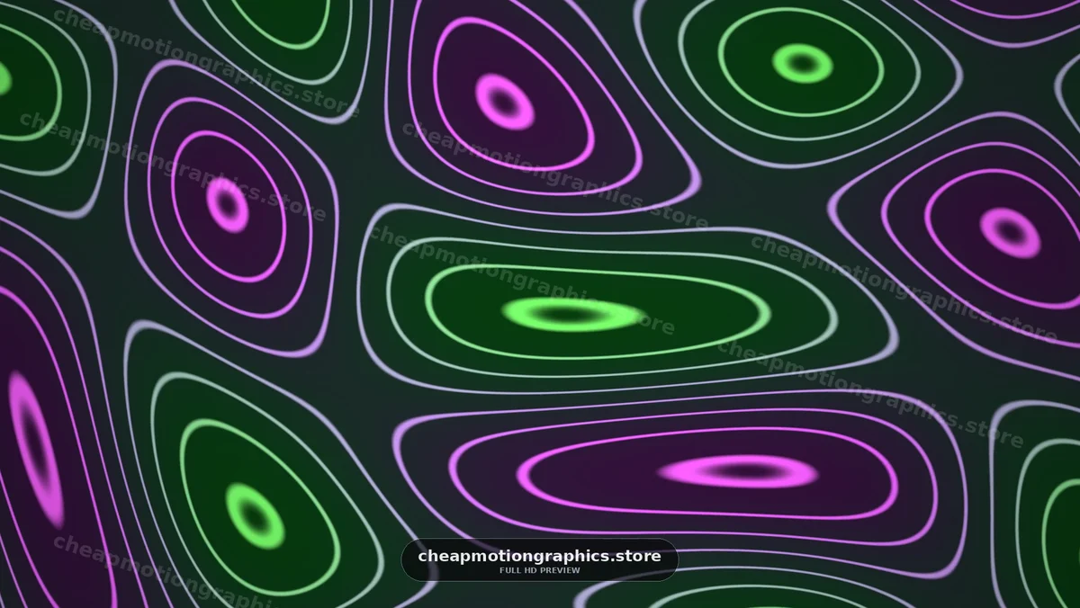 Abstract Neon Contour Pattern