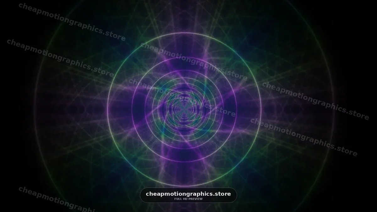 Glowing Multicolored Concentric Rings