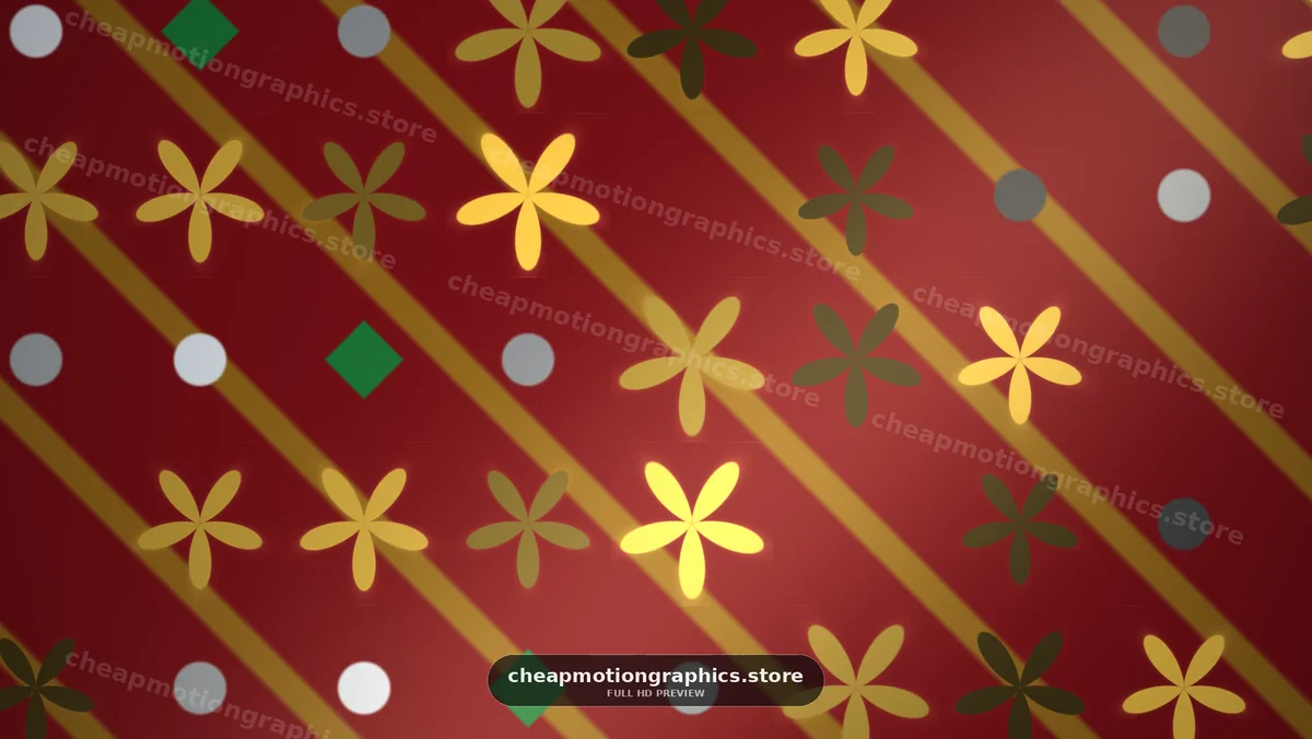 Colorful abstract pattern with flowers and geometric shapes on fabric