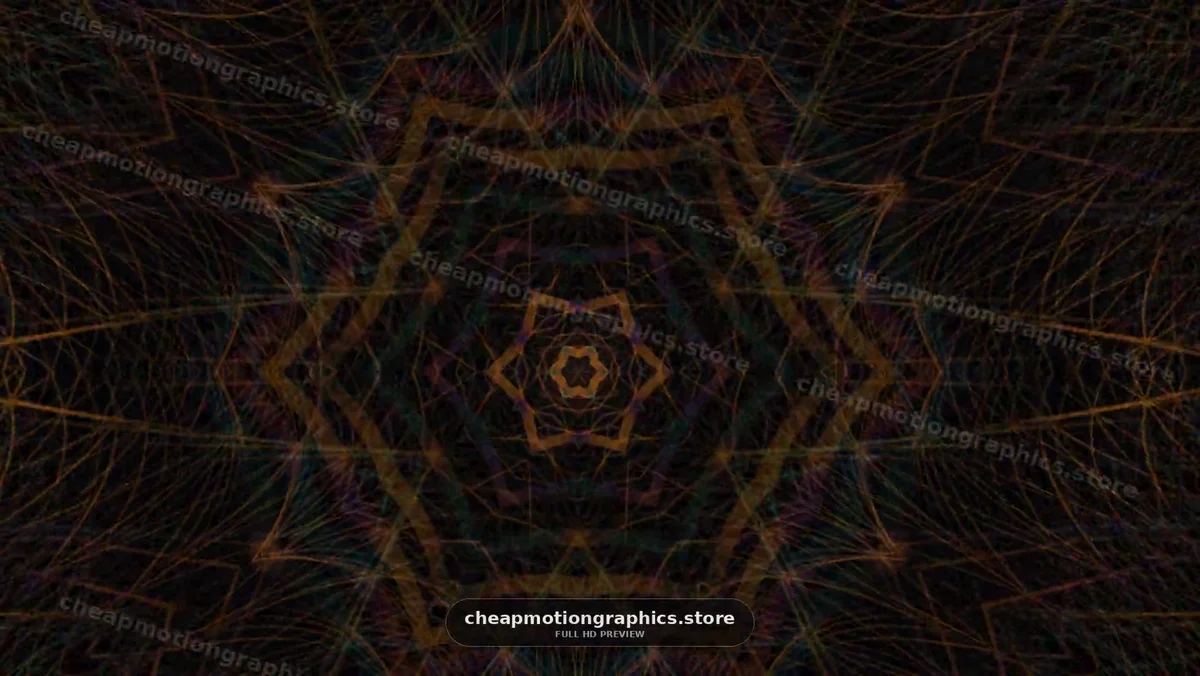 Dark Geometric Kaleidoscope Pattern