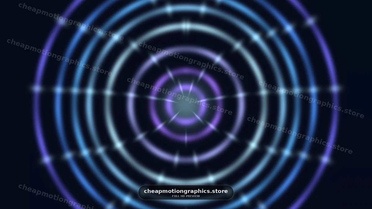Glowing Concentric Neon Rings