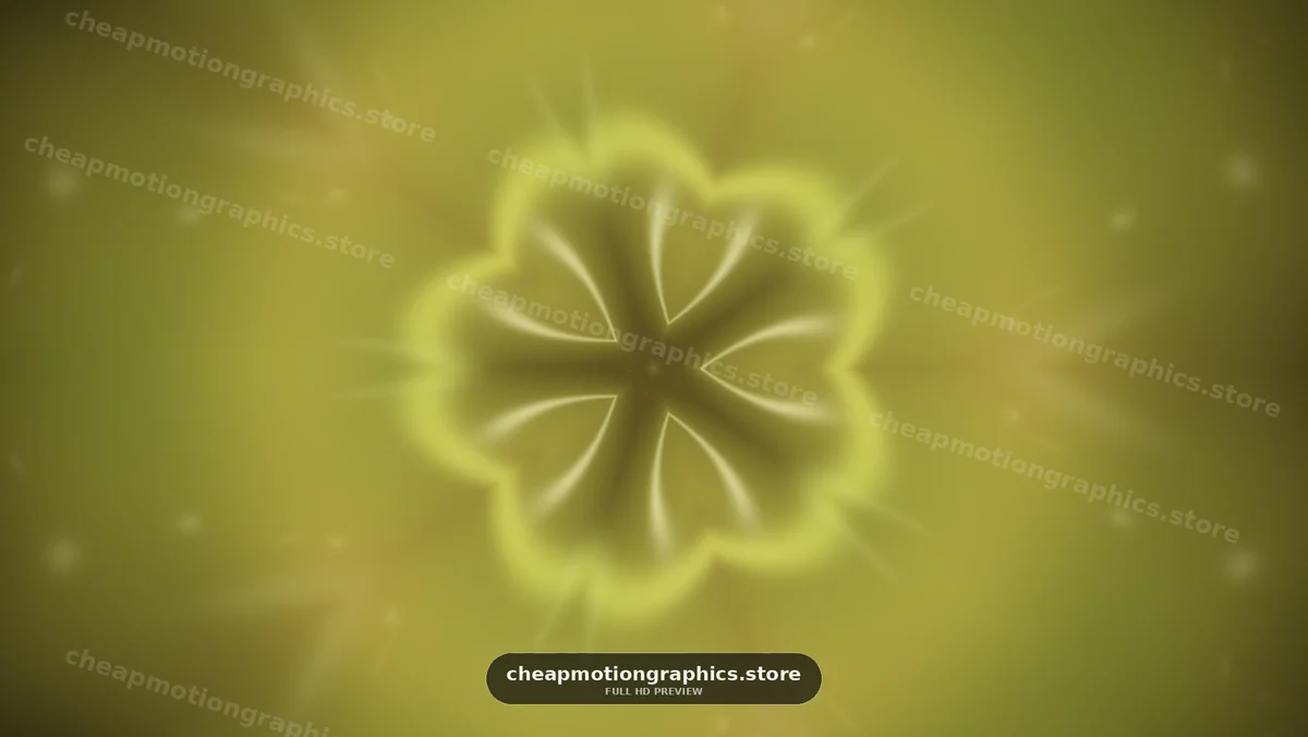 Bright green kaleidoscope pattern with floral design