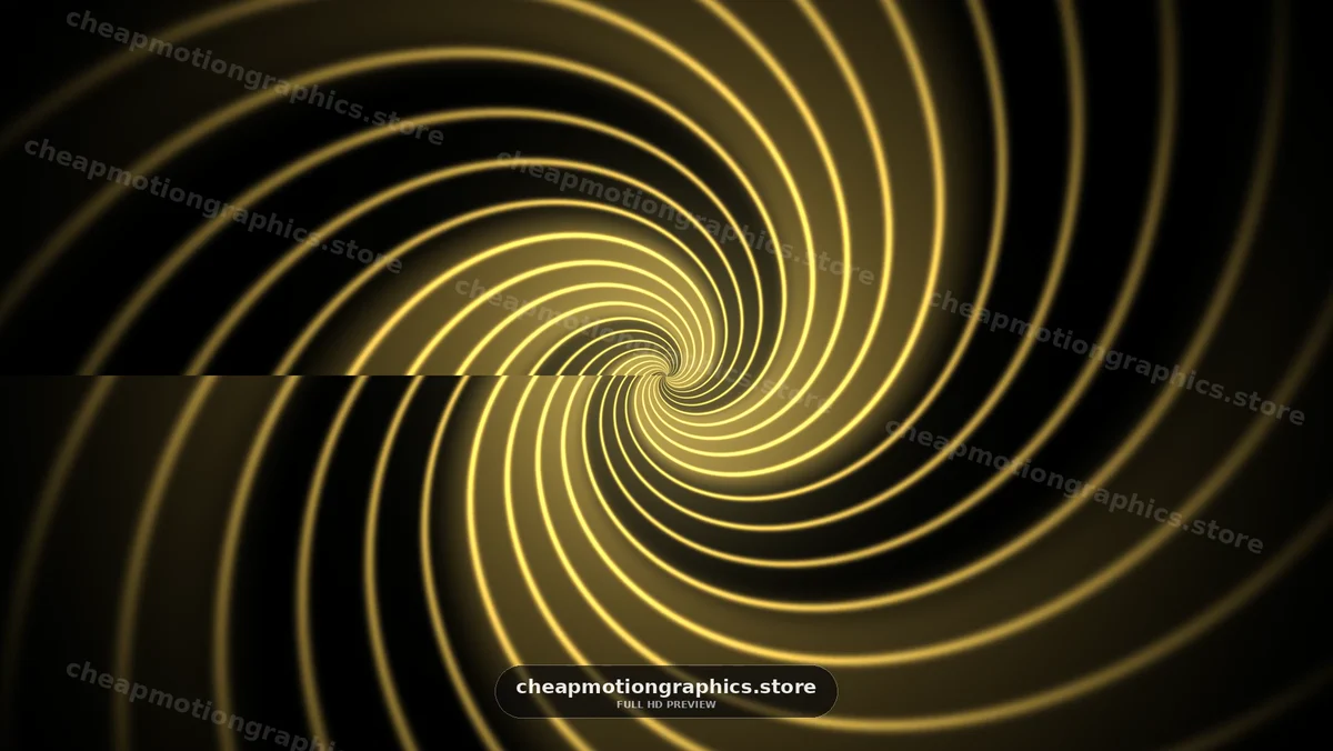 Golden Spiral Light Lines on Black