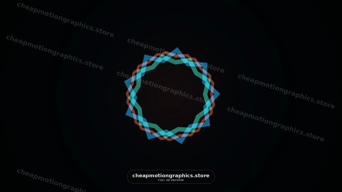 Abstract Colorful Geometric Star Shapes