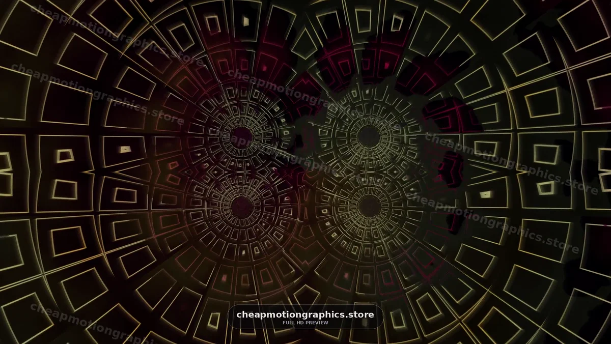 Abstract Golden Geometric Tunnel