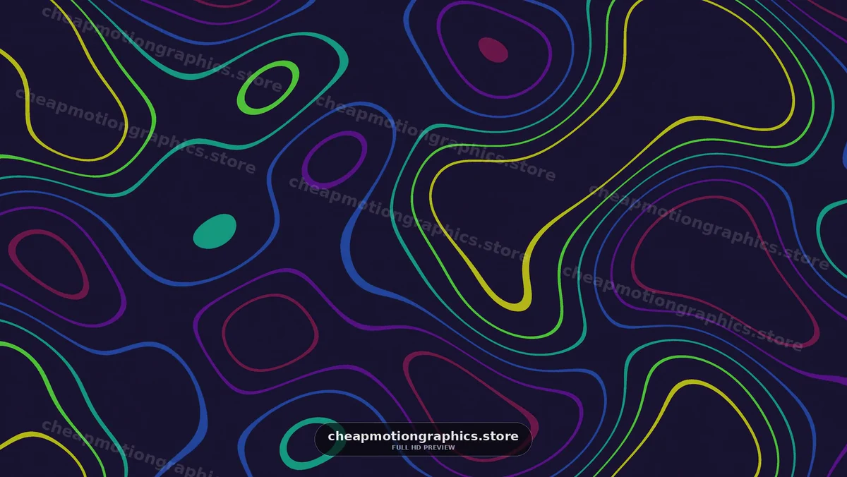 Colorful Abstract Contour Line Pattern