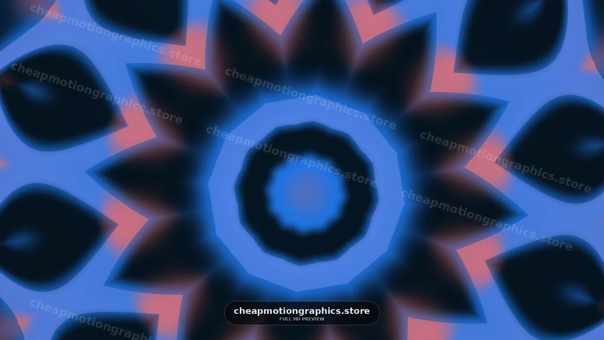 Abstract Blue and Coral Radial Pattern