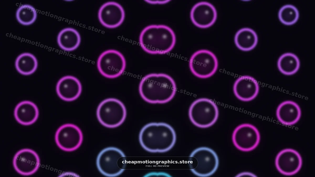Colorful pattern of circles on a dark background for design use