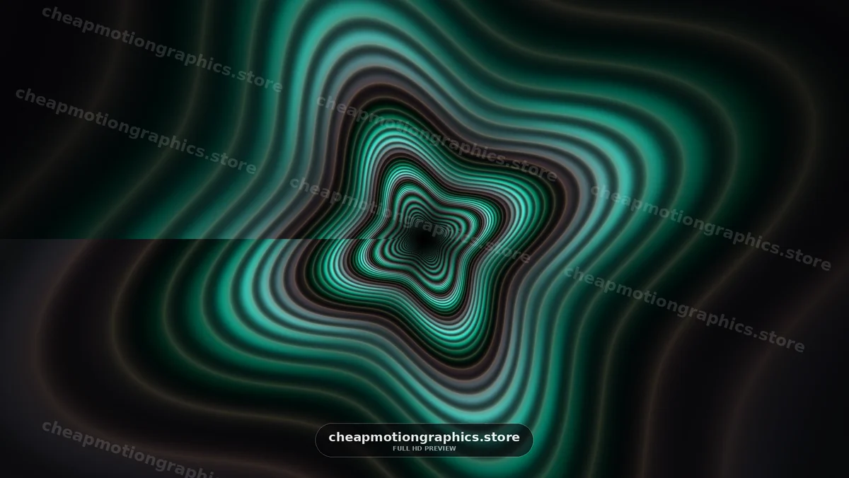 Pulsing Teal Abstract Tunnel Pattern