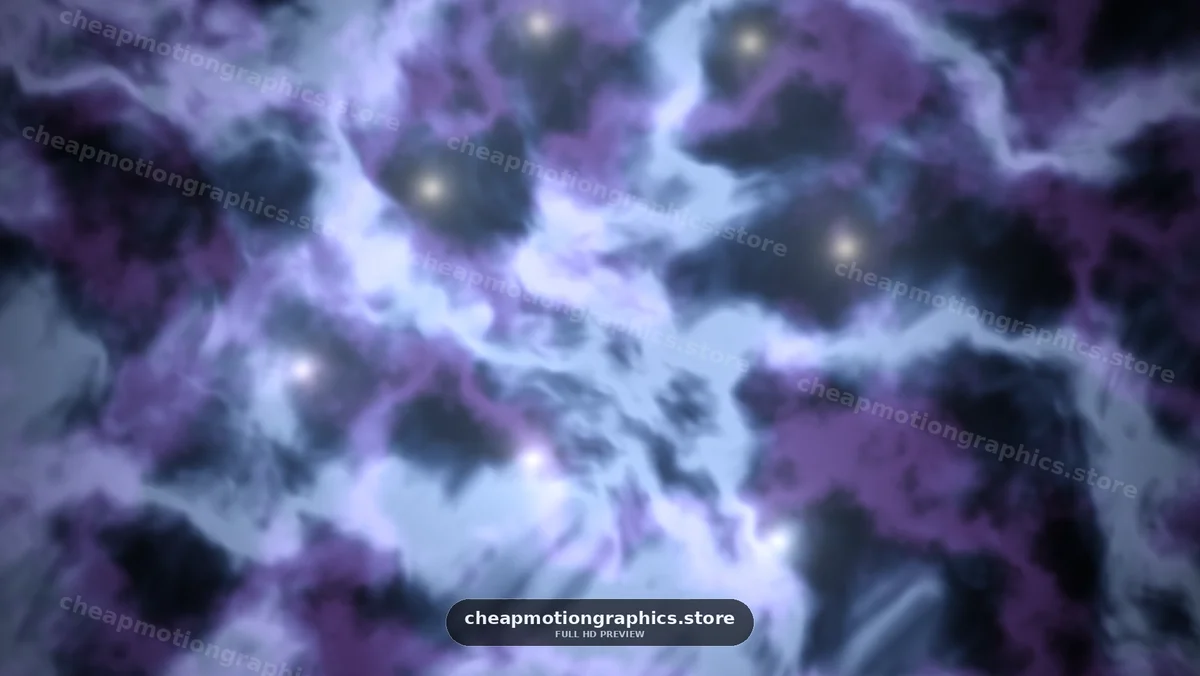 Abstract Purple and Blue Nebula Clouds