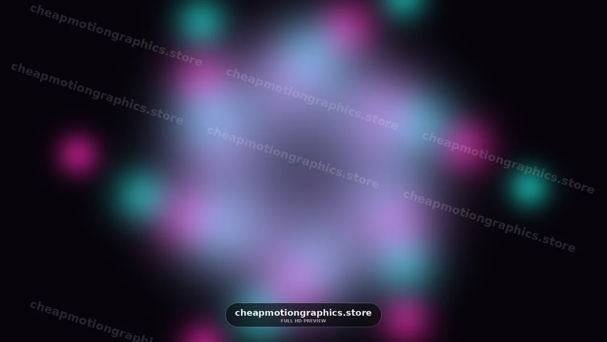 Abstract Colorful Glowing Light Orbs