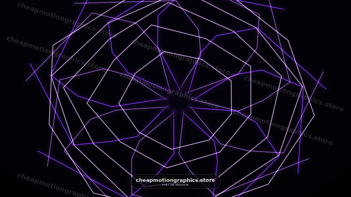 Geometric design with purple lines on a dark background