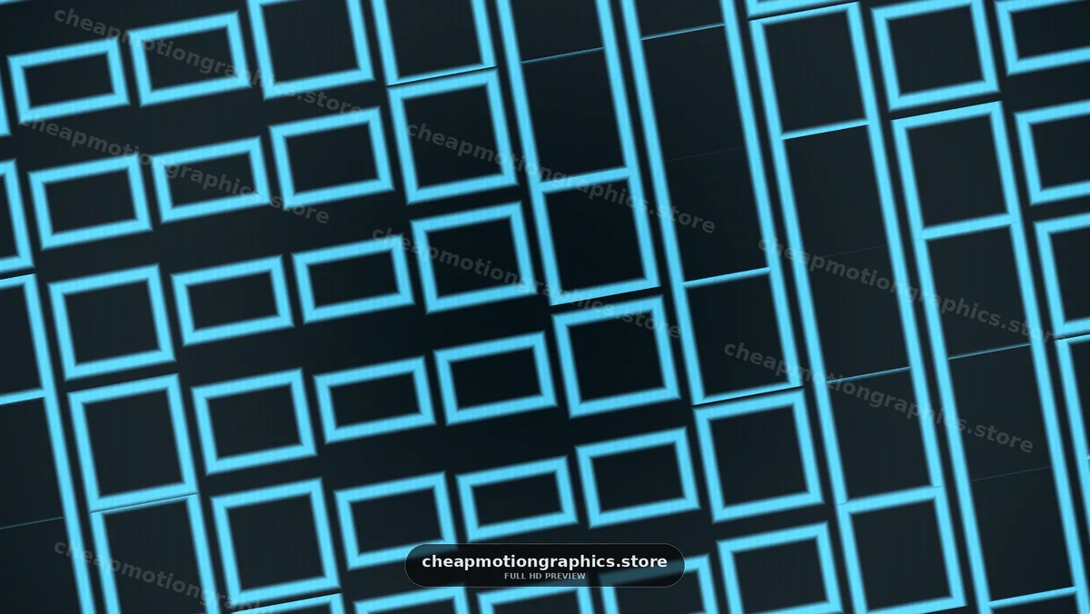Glowing Blue Rectangular Grid on Dark Background