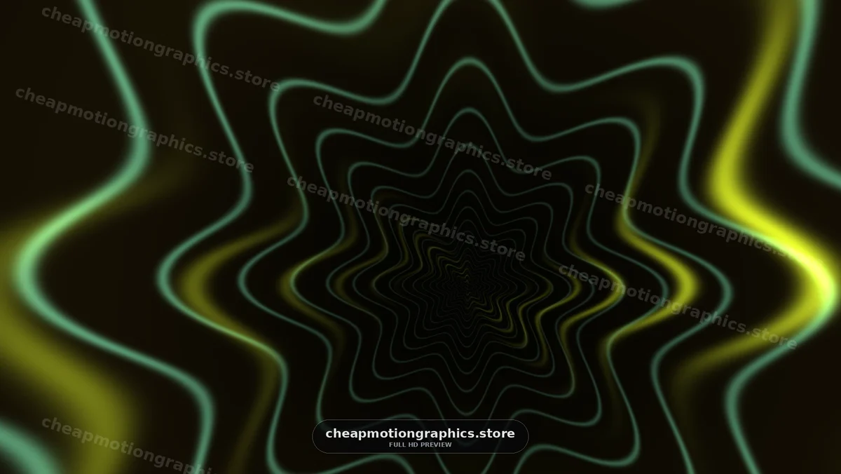 Colorful swirling patterns create a visual tunnel effect