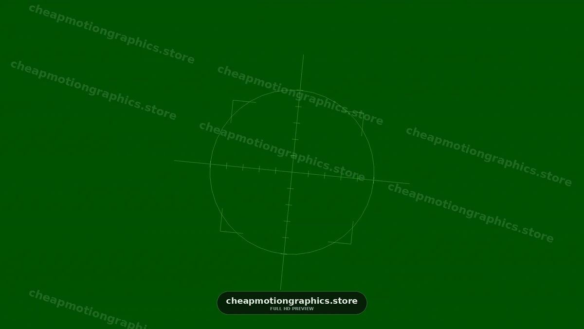 Abstract Green Crosshair Target Graphic