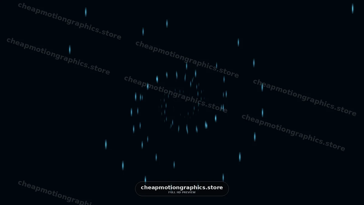 Blue Glowing Particles on Dark Background